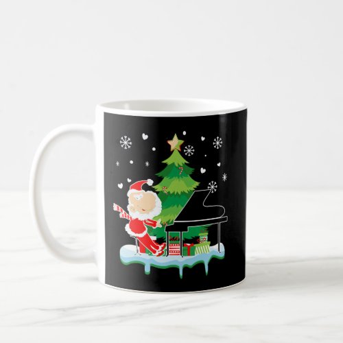 Santa Claus Playing Piano Xmas Music Lover Pianist Coffee Mug