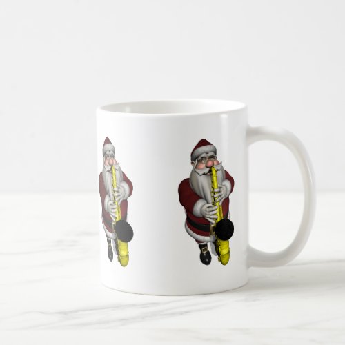 Santa Claus Playing Saxophone Coffee Mug