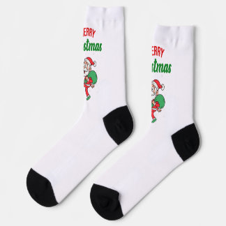 Santa Claus Playing Soccer Funny Cute Socks