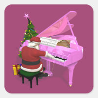 Santa Claus Plays Pink Piano