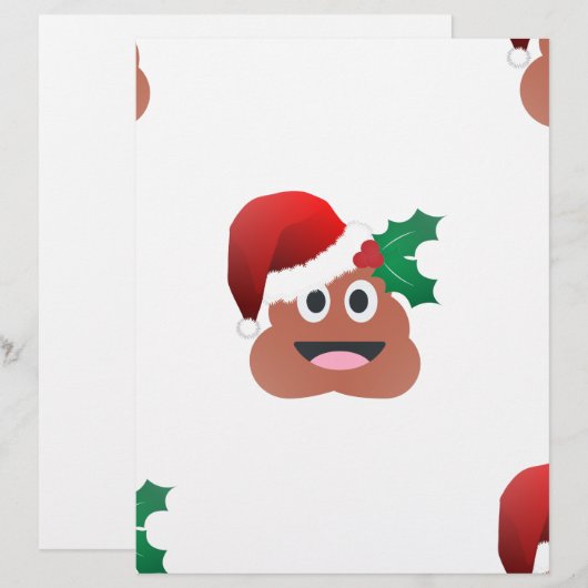 santa claus poop emoji (Front/Back)