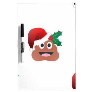 santa claus poop emoji Dry-Erase board