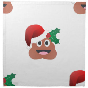 santa claus poop emoji napkin