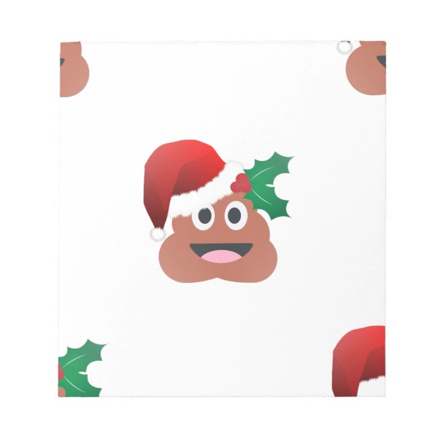 santa claus poop emoji notepad (Front)