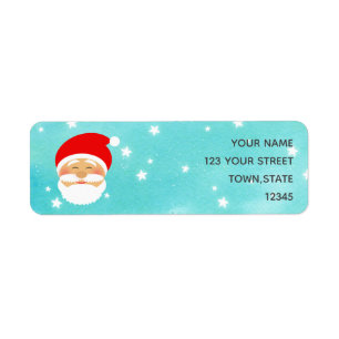 Santa Claus Portrait Cute Return Address Label