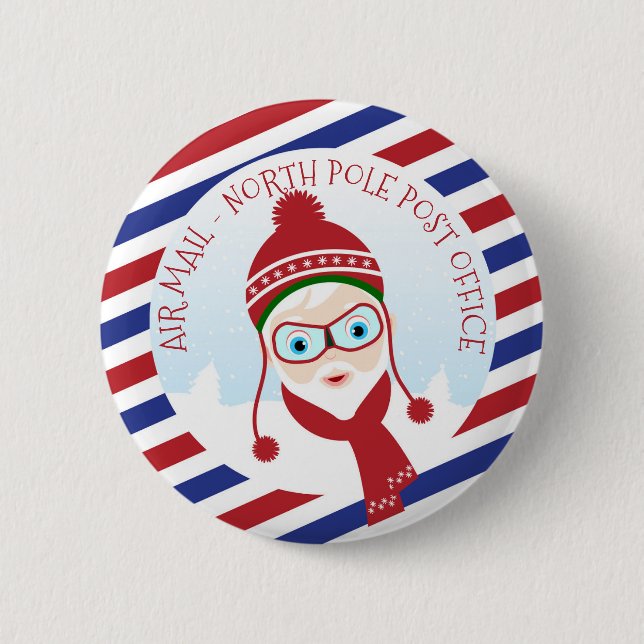 Santa Claus Post Office Button (Front)