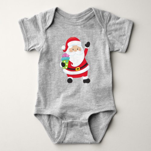Santa Claus Presents Gifts Christmas Xmas Baby Bodysuit