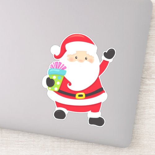 Santa Claus Presents Gifts Christmas Xmas Sticker