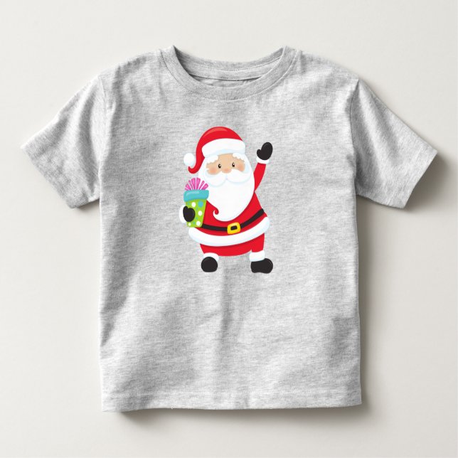 Santa Claus, Presents, Gifts, Christmas, Xmas Toddler T-shirt (Front)