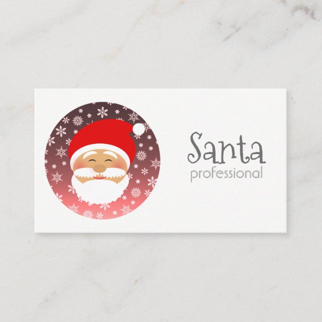 Santa Claus Professional Business Card (Front)