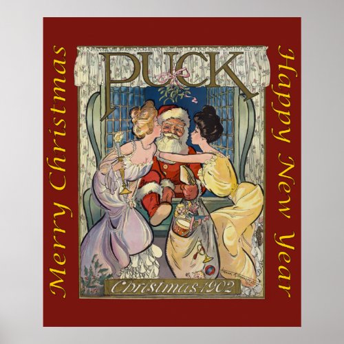 Santa Claus  Puck Magazine Cover  12031902 Poster