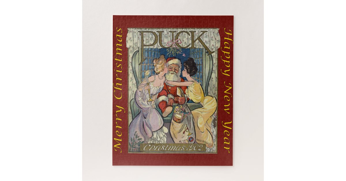 Santa Claus ~ Puck Magazine ~ Frank A. Nankivell ~ Jigsaw Puzzle | Zazzle