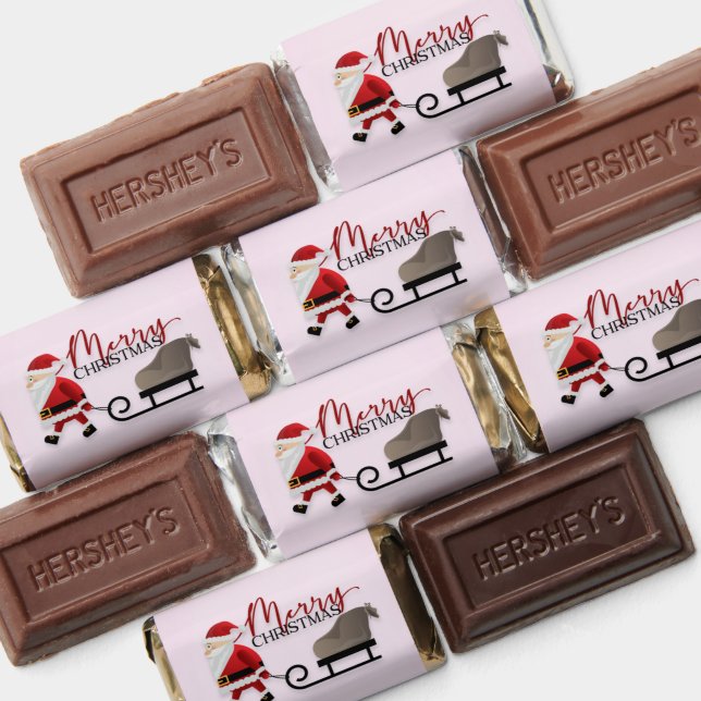 Santa Claus Pulling His Sleigh Candy Wrapper Hershey's Miniatures (Assorted)