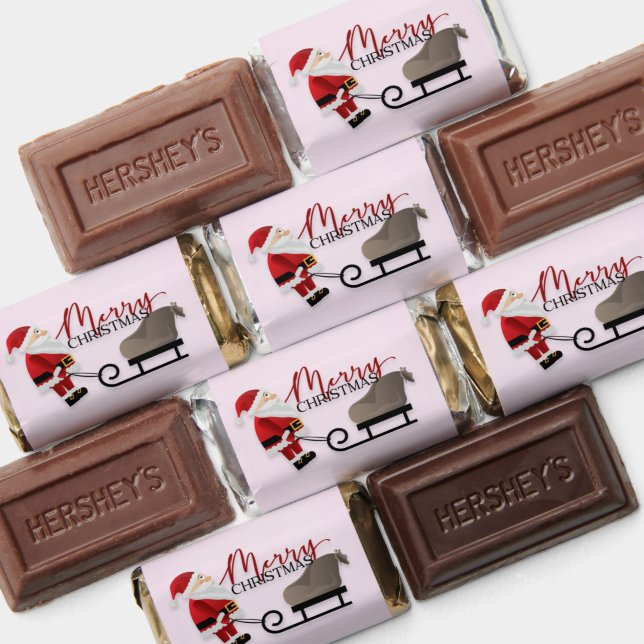 Santa Claus Pulling His Sleigh Candy Wrapper Hershey's Miniatures (Assorted)