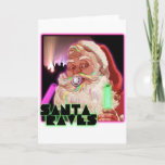 Santa Claus Rave shirt Holiday Card