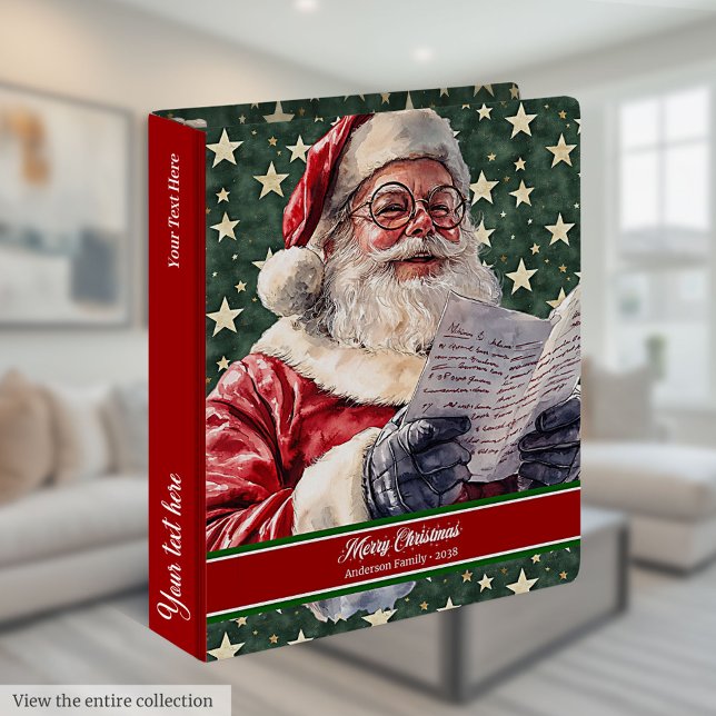 Santa Claus Reading a Letters 3 Ring Binder Album (Santa Claus Reading a Letters 3 Ring Binder Album)