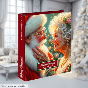 Santa Claus Recipe Book Christmas Memory Album 3 Ring Binder