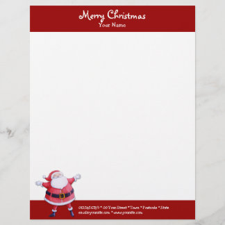 Santa Claus red Christmas Letterhead