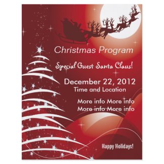 Santa Claus Red Christmas Program Flyer