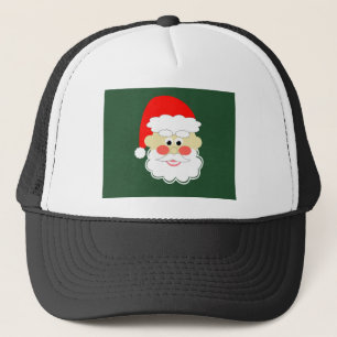 santa claus red green cartoon trucker hat