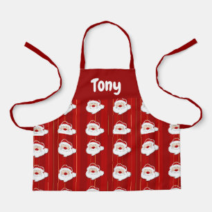 Santa Claus red pattern Apron