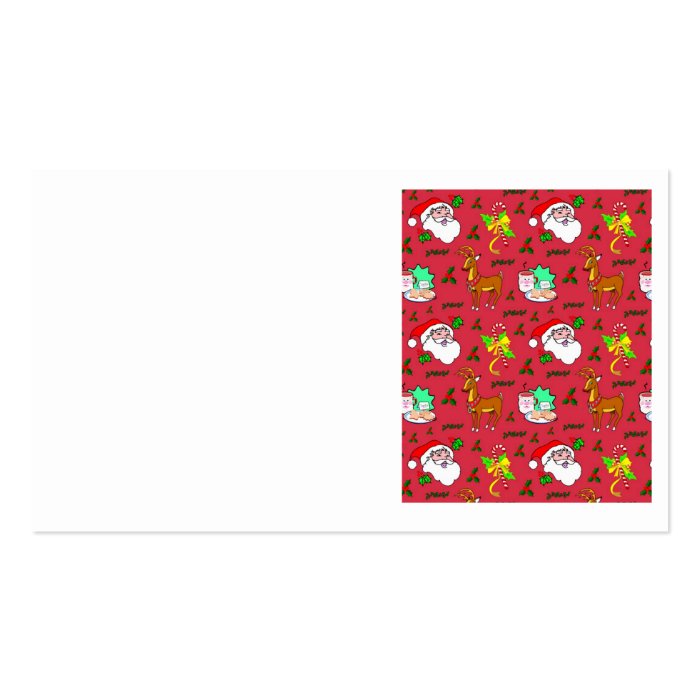 Santa Claus – Reindeer & Candy Canes Business Card Template