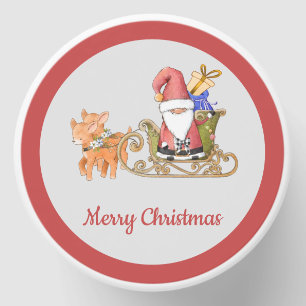 Santa Claus Reindeer Sleigh Merry Christmas Mini Candle Favors