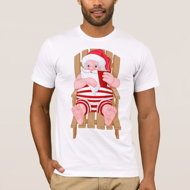 Santa Claus Relaxing Mens T-Shirt (Front)