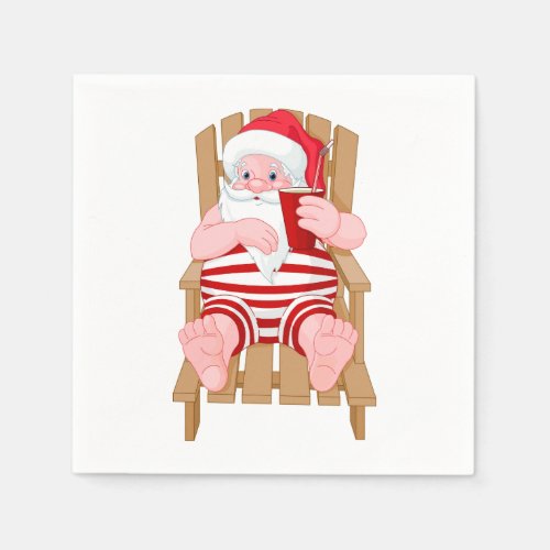 Santa Claus Relaxing Paper Napkins