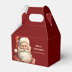 Santa Claus Retro Christmas Favor Boxes
