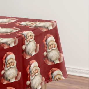 Santa Claus Retro Christmas Pattern Tablecloth
