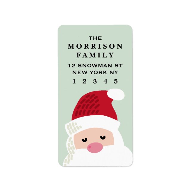 Santa Claus Return Address Label (Front)