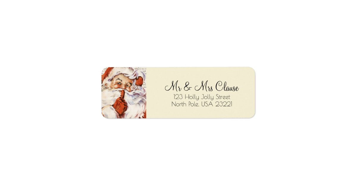 Return address labels from santa