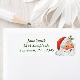 Santa Claus Return Address Label | Zazzle