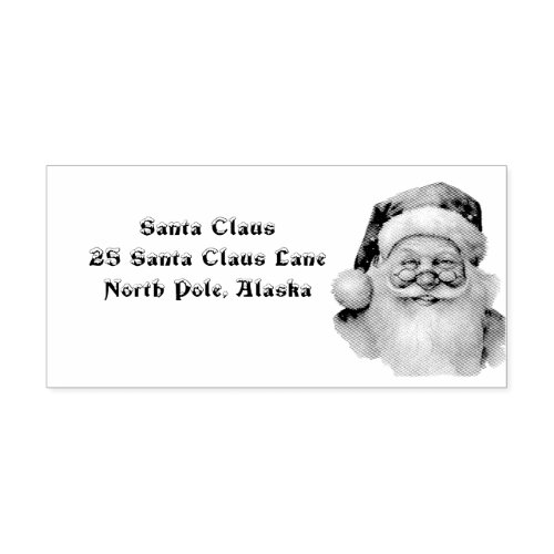 Santa Claus Return Address North Pole Rubber Stamp