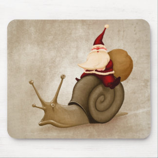 Santa Claus rides a snail Mouse Pad
