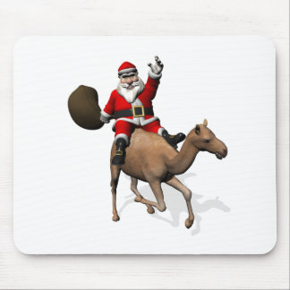 Santa Claus Riding A Camel Mouse Pad