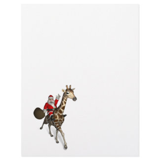 Santa Claus Riding A Giraffe
