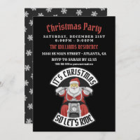 Santa Claus riding a motorcycle