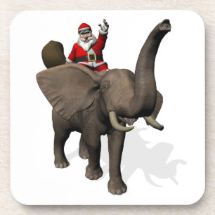 Santa Claus Riding On Elephant Coaster