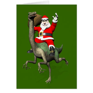 Santa Claus Riding On Gallimimus