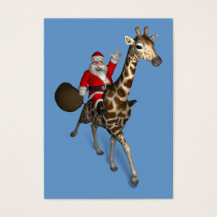 Santa Claus Riding On Giraffe