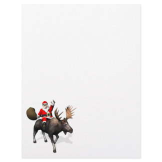 Santa Claus Riding On Moose