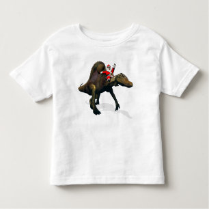 Santa Claus Riding On Spinosaurus Toddler T-shirt
