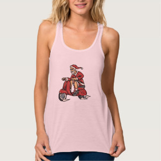 Santa Claus Riding Scooter Christmas Costumes Tank Top