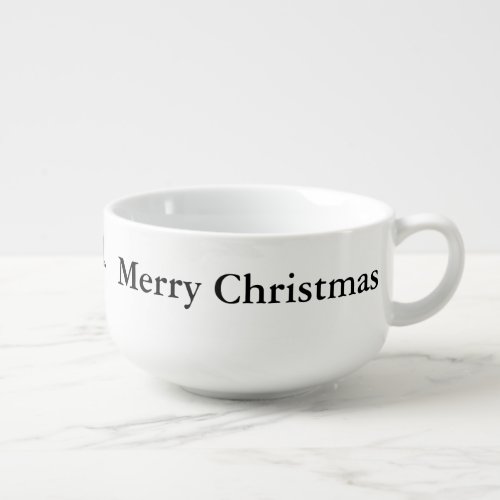 Santa Claus Riding Sleigh Christmas Holiday Soup Mug