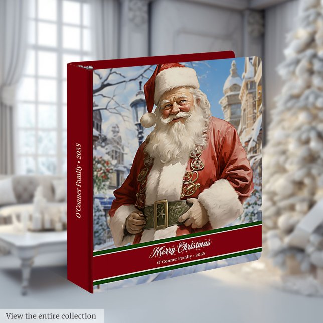 Santa Claus Ring Binder Classic Christmas Organize (Santa Claus Ring Binder Classic Christmas Organizer)