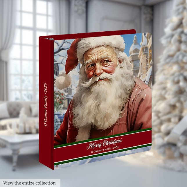 Santa Claus Ring Binder Custom Name Keepsake (Santa Claus Ring Binder Custom Name Keepsake)