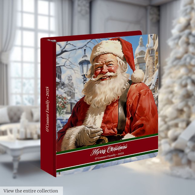 Santa Claus Ring Binder Festive Monogram Keepsake (Santa Claus Ring Binder Festive Monogram Keepsake)