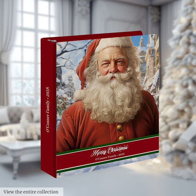 Santa Claus Ring Binder Holiday Monogram Binder (Santa Claus Ring Binder Holiday Monogram Binder)
